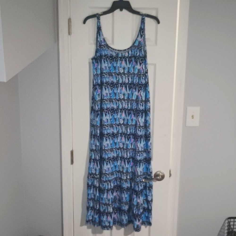 Lilly Pulitzer Maxi Dress with Sailboat print